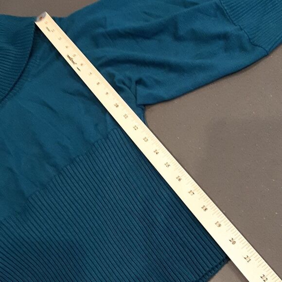 Willi Smith Caribbean Blue Cowl Neck Sweater - Picture 5 of 11